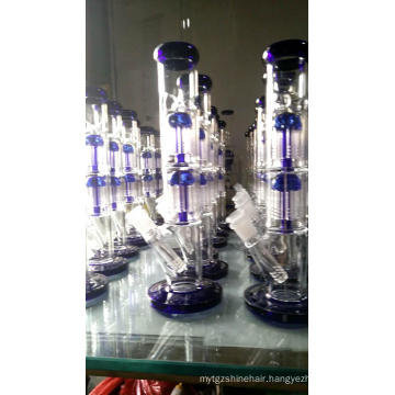 Straight Glass Water Pipes with Double Filters